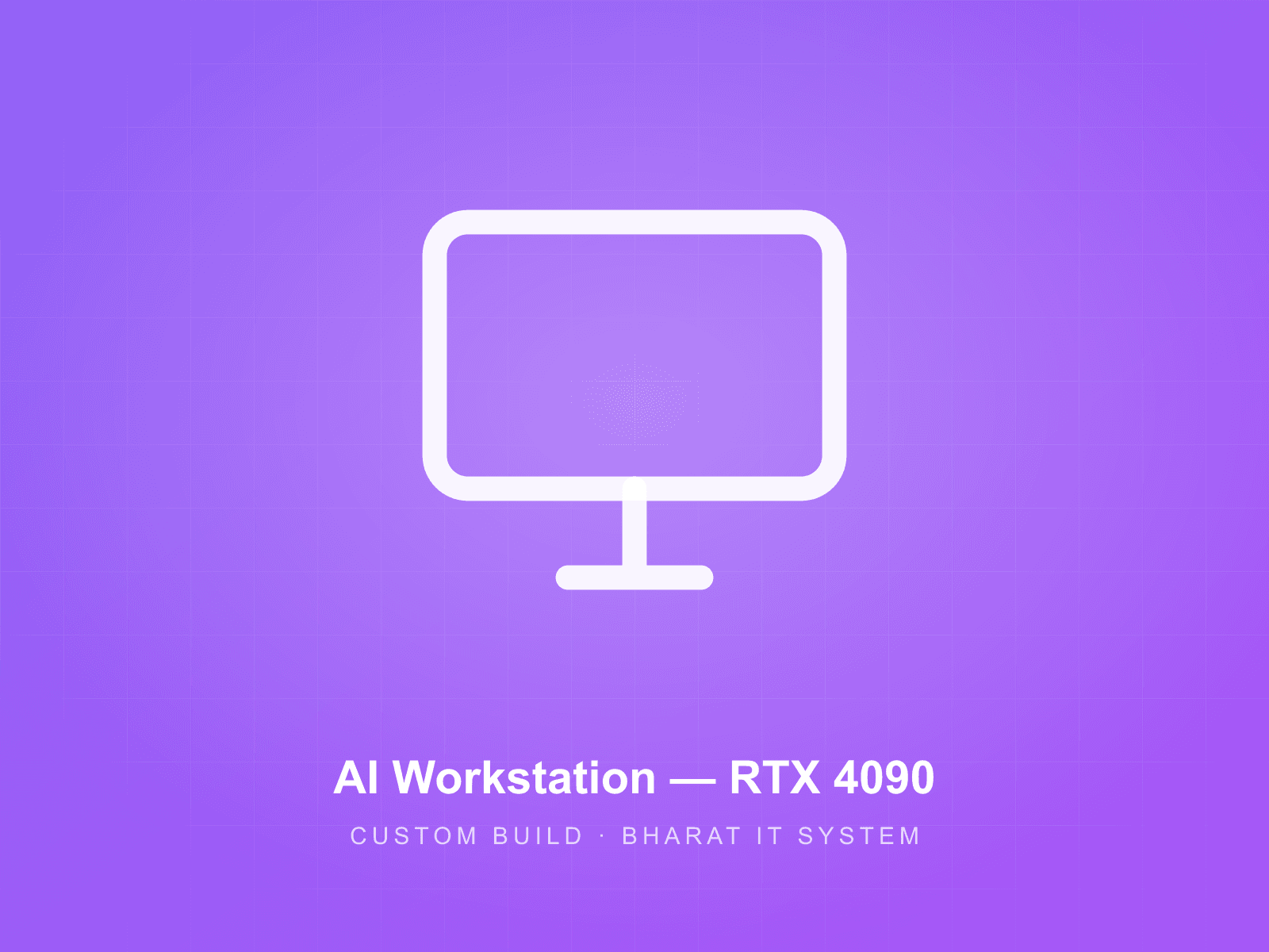 AI Workstation — RTX 4090 available for rent from Bharat IT System